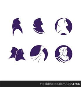 Hijab store logo vector template