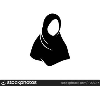 Hijab vector black template