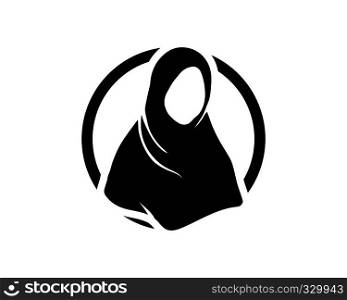 Hijab vector black template