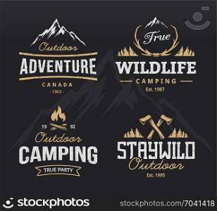 hiking adventure identity logo template. hiking adventure identity logo template vector
