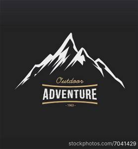 hiking adventure identity logo template. hiking adventure identity logo template vector