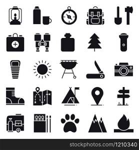 Hiking and Camping Icons Set. Outdoor Camp Sign and Symbol. Backpacking Adventure. Hiking and Camping Icons Set. Outdoor Camp Sign and Symbol. Backpacking Adventure.