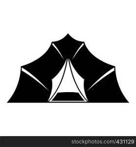 Hiking and camping tent icon. Simple illustration of hiking and camping tent vector icon for web. Hiking and camping tent icon, simple style