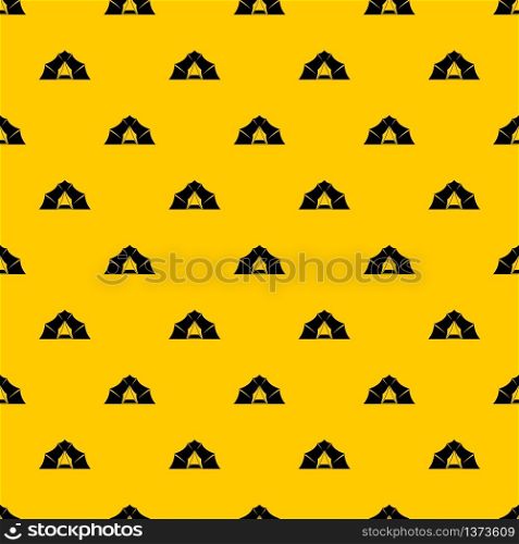 Hiking and camping tent pattern seamless vector repeat geometric yellow for any design. Hiking and camping tent pattern vector