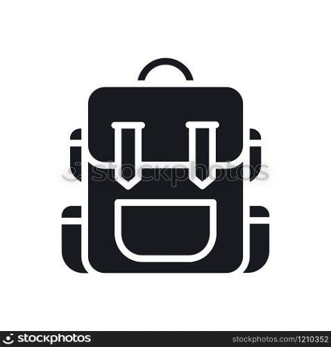 Hiking Backpack Icon. Touristic Camping Bag. Rucksack Luggage