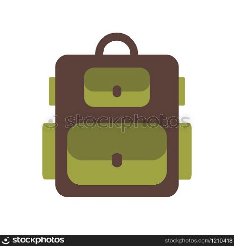 Hiking Backpack Icon. Touristic Camping Bag. Rucksack Luggage. Hiking Backpack Icon. Touristic Camping Bag. Rucksack Luggage.