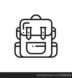 Hiking Backpack Line Icon. Touristic Camping Bag. Rucksack Luggage. Hiking Backpack Line Icon. Touristic Camping Bag. Rucksack Luggage.