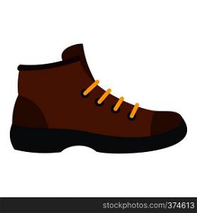 Hiking boot icon. Flat illustration of hiking boot vector icon for web design. Hiking boot icon, flat style