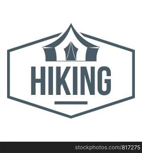 Hiking emblem logo. Vintage illustration of hiking emblem vector logo for web. Hiking emblem ogo, vintage style