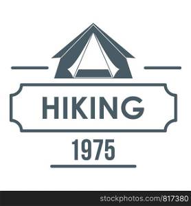 Hiking logo. Vintage illustration of hiking vector logo for web. Hiking logo, vintage style