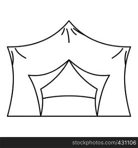 Hiking pavilion icon. Outline illustration of hiking pavilion vector icon for web. Hiking pavilion icon, outline style