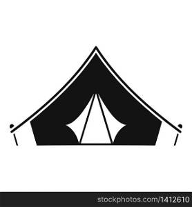 Hiking tent icon. Simple illustration of hiking tent vector icon for web design isolated on white background. Hiking tent icon, simple style