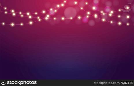 Hiliday Background with Garland Lights. Vector Illustration EPS10. Hiliday Background with Garland Lights. Vector Illustration