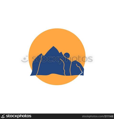 hill, landscape, nature, mountain, scene Glyph Icon.. Vector EPS10 Abstract Template background