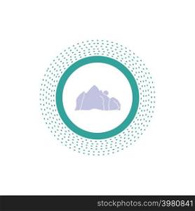 hill, landscape, nature, mountain, scene Glyph Icon. Vector isolated illustration