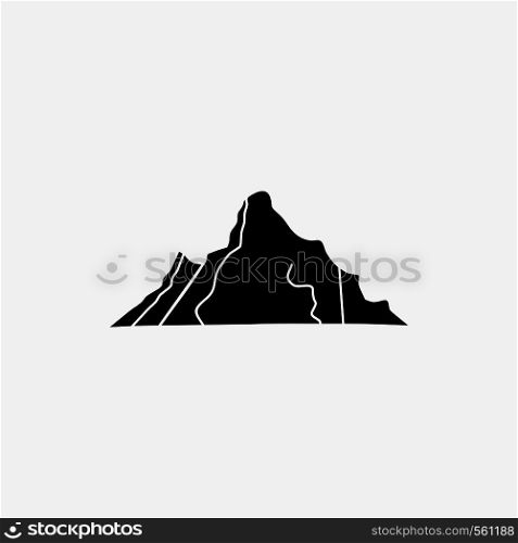 hill, landscape, nature, mountain, scene Glyph Icon. Vector isolated illustration. Vector EPS10 Abstract Template background