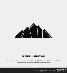 hill, landscape, nature, mountain, scene Icon. glyph vector gray symbol for UI and UX, website or mobile application. Vector EPS10 Abstract Template background