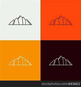 hill, landscape, nature, mountain, scene Icon Over Various Background. Line style design, designed for web and app. Eps 10 vector illustration. Vector EPS10 Abstract Template background