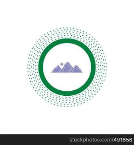 hill, landscape, nature, mountain, sun Glyph Icon. Vector isolated illustration. Vector EPS10 Abstract Template background
