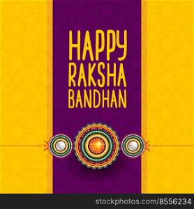 hindu festival of happy raksha bandhan greeting design