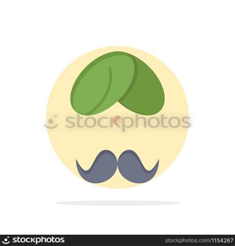 Hindu, India, Indian, Man, People, Person, Turban Abstract Circle Background Flat color Icon