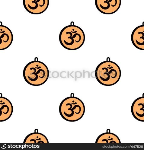 Hindu Om symbol pattern seamless for any design vector illustration. Hindu Om symbol pattern seamless