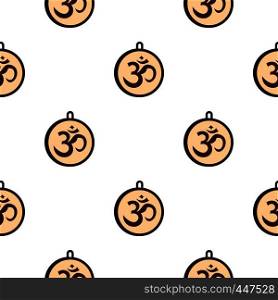 Hindu Om symbol pattern seamless for any design vector illustration. Hindu Om symbol pattern seamless