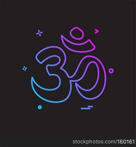 Hindu sign icon design vector