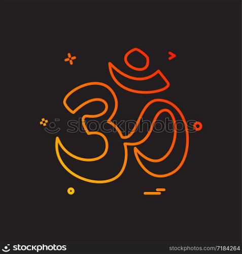 Hindu sign icon design vector