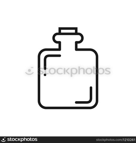 Hip Flask Line Icon. Camping Sign and Symbol. Alcoho Men Drinking Accessory. Hip Flask Line Icon. Camping Sign and Symbol. Alcoho Men Drinking Accessory.