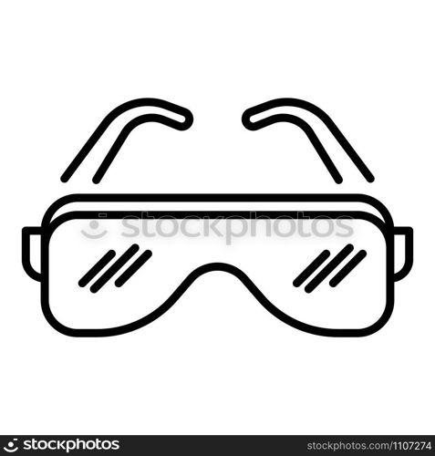 Hip hop glasses icon. Outline hip hop glasses vector icon for web design isolated on white background. Hip hop glasses icon, outline style