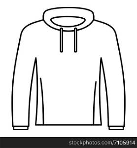 Hip hop hoodie icon. Outline hip hop hoodie vector icon for web design isolated on white background. Hip hop hoodie icon, outline style
