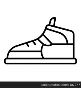 Hip hop sneaker icon. Outline hip hop sneaker vector icon for web design isolated on white background. Hip hop sneaker icon, outline style