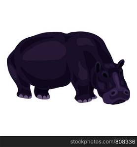 Hippopotamus icon. Cartoon of hippopotamus vector icon for web design isolated on white background. Hippopotamus icon, cartoon style