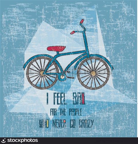 hipster bicycle illustration in vector format