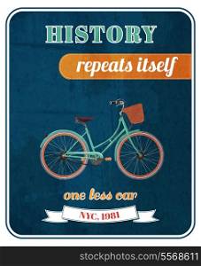 Hipster bicycle promo poster design vector illustration