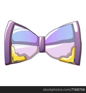 Hipster bow tie icon. Cartoon of hipster bow tie vector icon for web design isolated on white background. Hipster bow tie icon, cartoon style