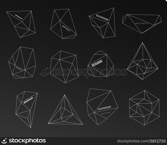 Hipster cosmic background, polygonal triangles and space background