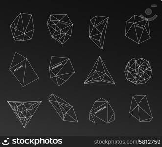 Hipster cosmic bubble and label, polygonal triangles