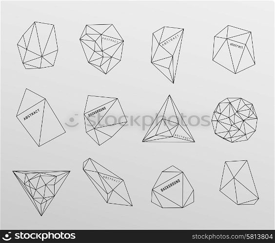 Hipster cosmic bubble and label, polygonal triangles can be used for invitation, congratulation or website