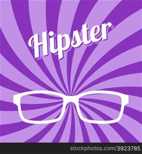 hipster glasses art theme vector graphic illustration. hipster glasses art