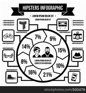 Hipster infographic concept in simple style for any design. Hipster infographic concept, simple style