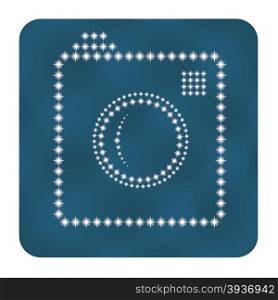 Hipster photo or camera icon as stars. Vector illustration