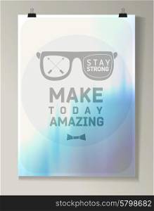 Hipster Quote Background, typography with sign and symbol. Funny poster