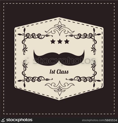 Hipster retro mustache, vector illustration