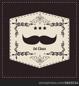 Hipster retro mustache, vector illustration