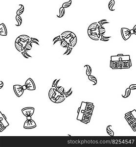 hipster retro vintage old style vector seamless pattern thin line illustration. hipster retro vintage old style vector seamless pattern