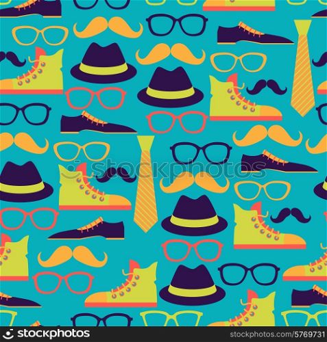 Hipster style abstract seamless pattern.