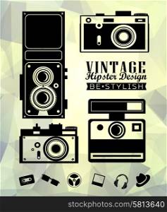 Hipster style elements and icons can be used for retro vintage website, info-graphics, banner