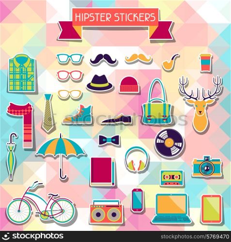 Hipster style elements and icons set for retro design.
